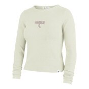 USC Trojans Women's 47' Ivory SC Interlock Mellow Baby Rib Long Sleeve T-Shirt